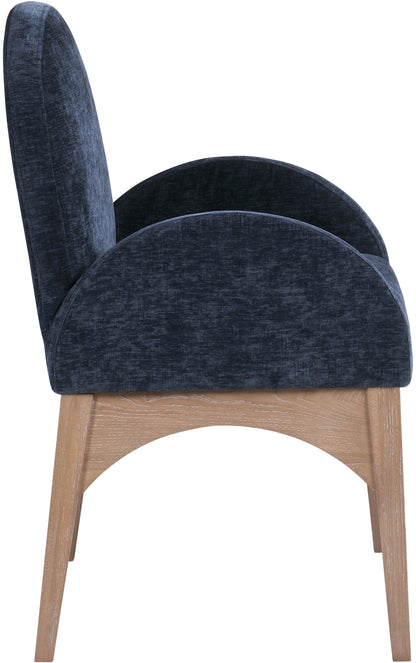 Brielle Navy Chenille Fabric Dining Chair AC