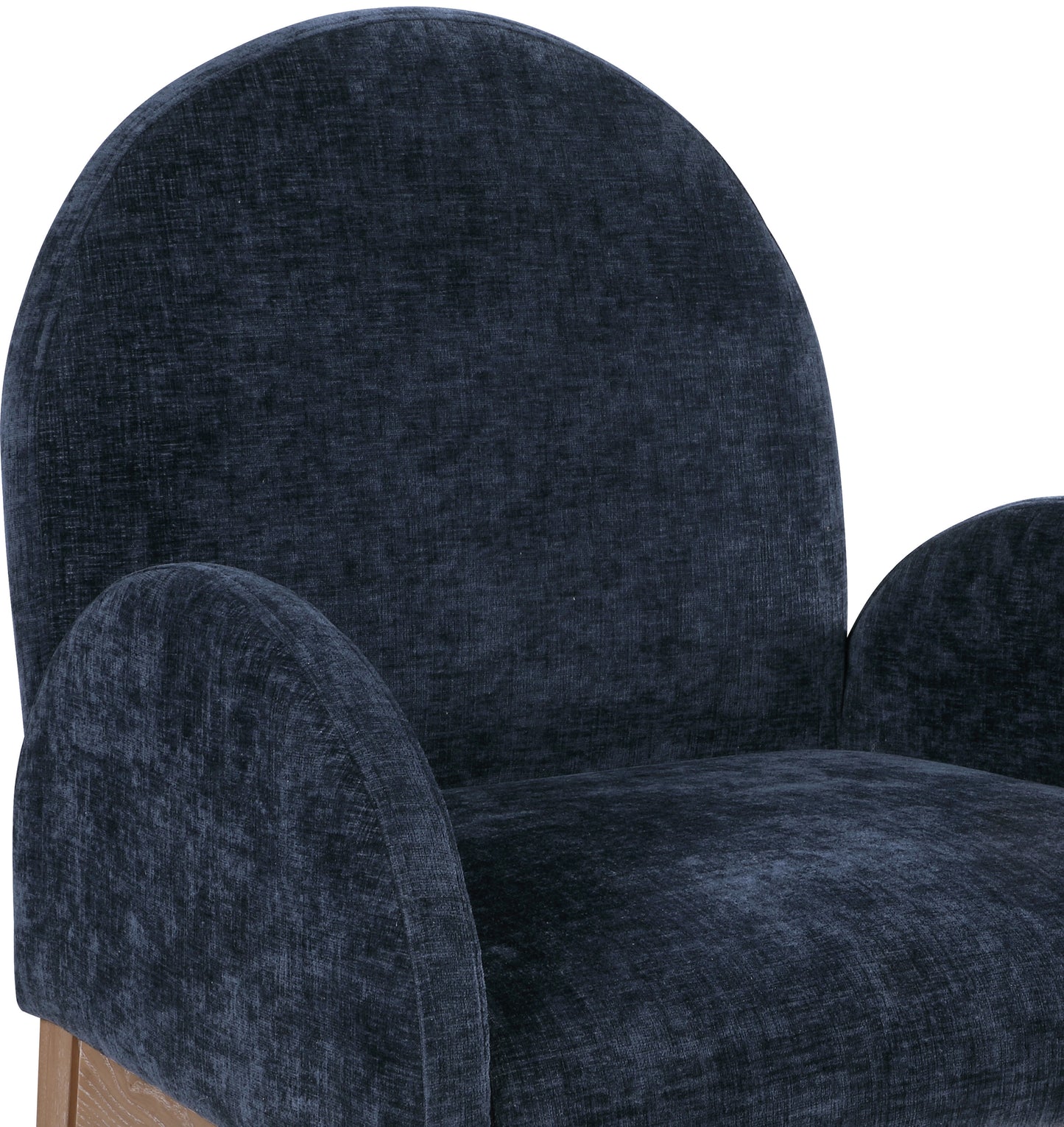 brielle navy chenille fabric dining chair ac