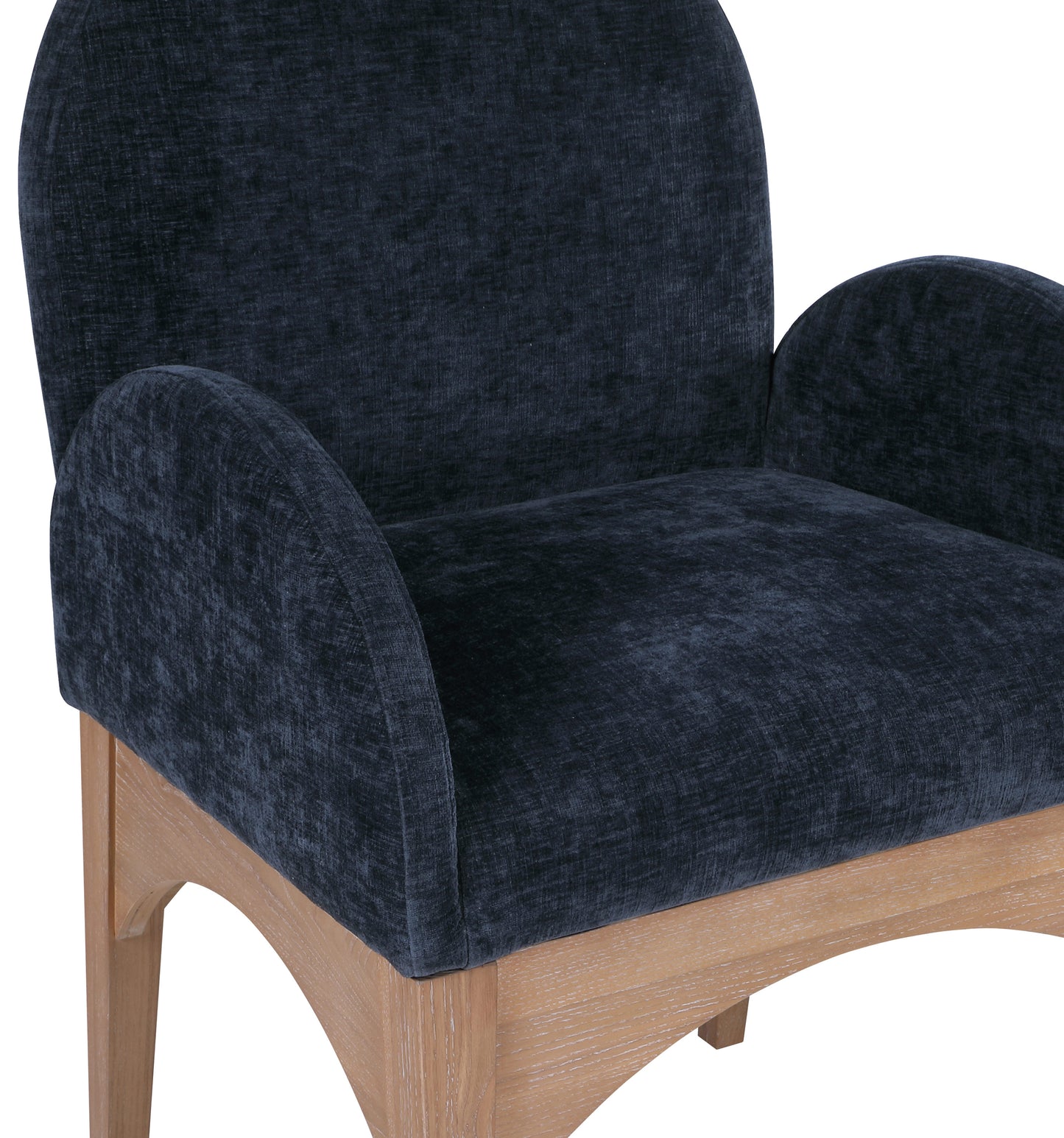 brielle navy chenille fabric dining chair ac