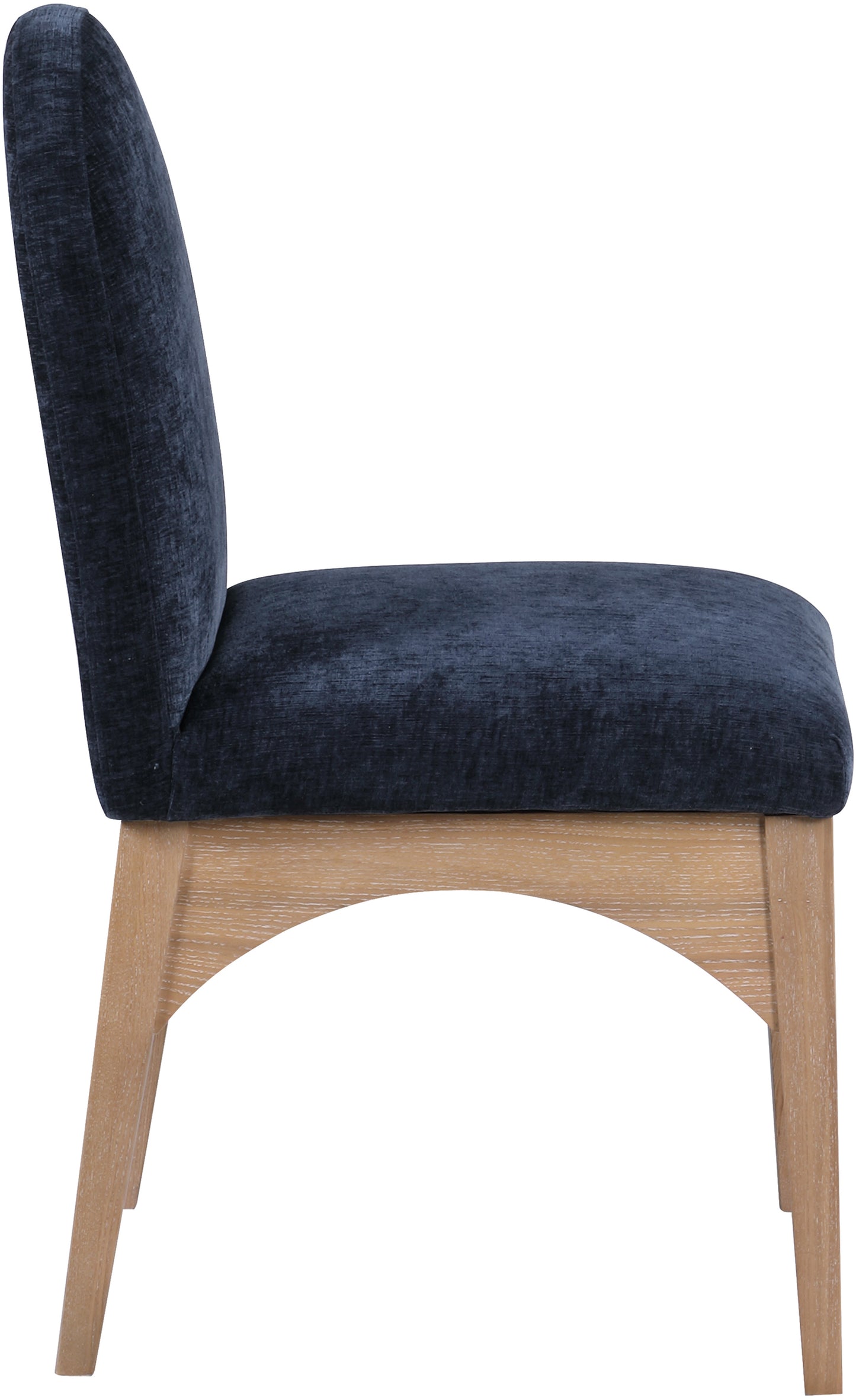 brielle navy chenille fabric dining chair sc