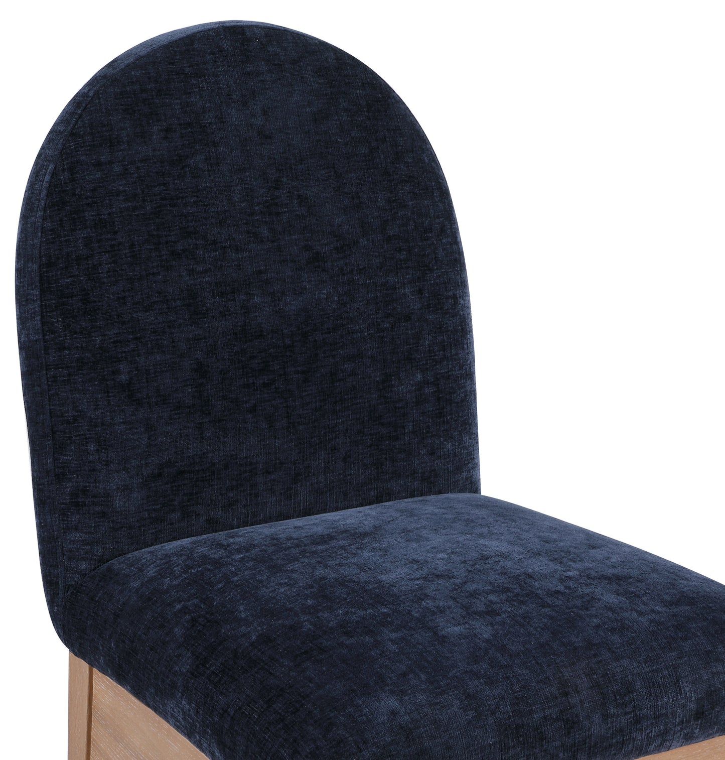 brielle navy chenille fabric dining chair sc