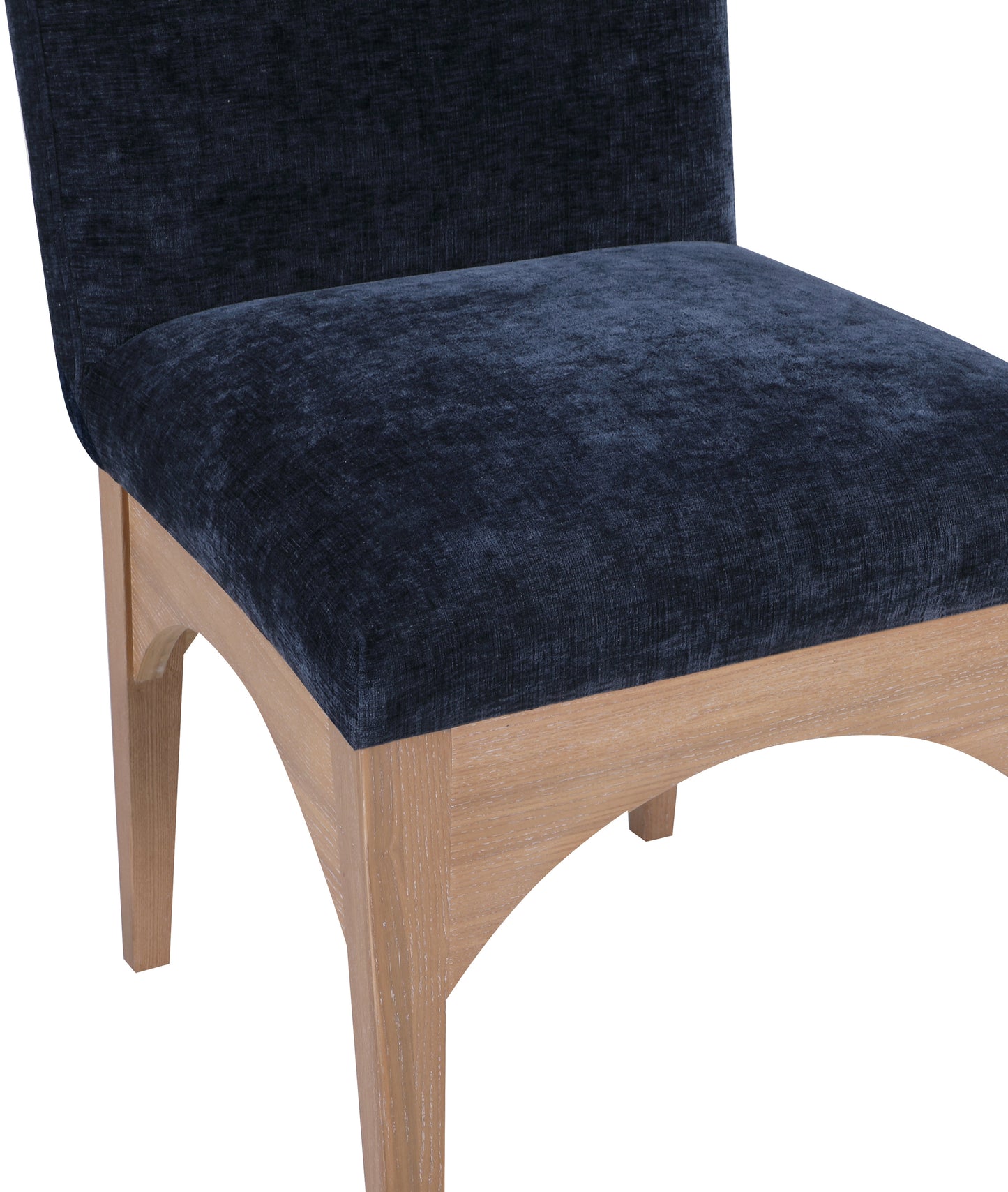 brielle navy chenille fabric dining chair sc