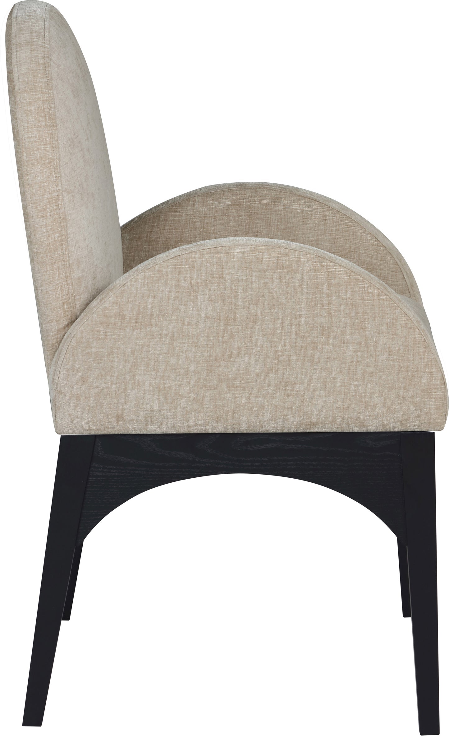 brielle beige chenille fabric dining chair ac