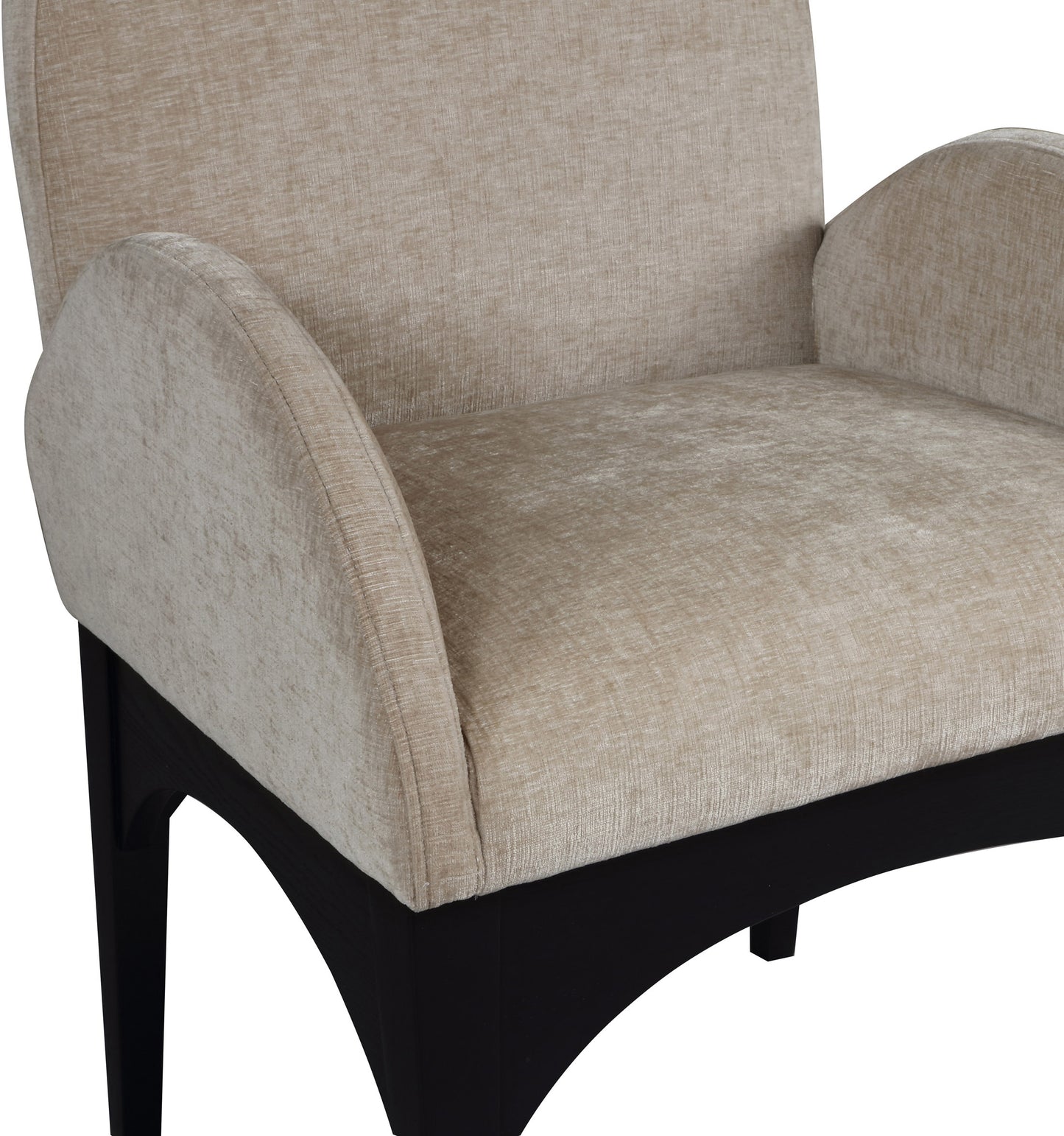 brielle beige chenille fabric dining chair ac