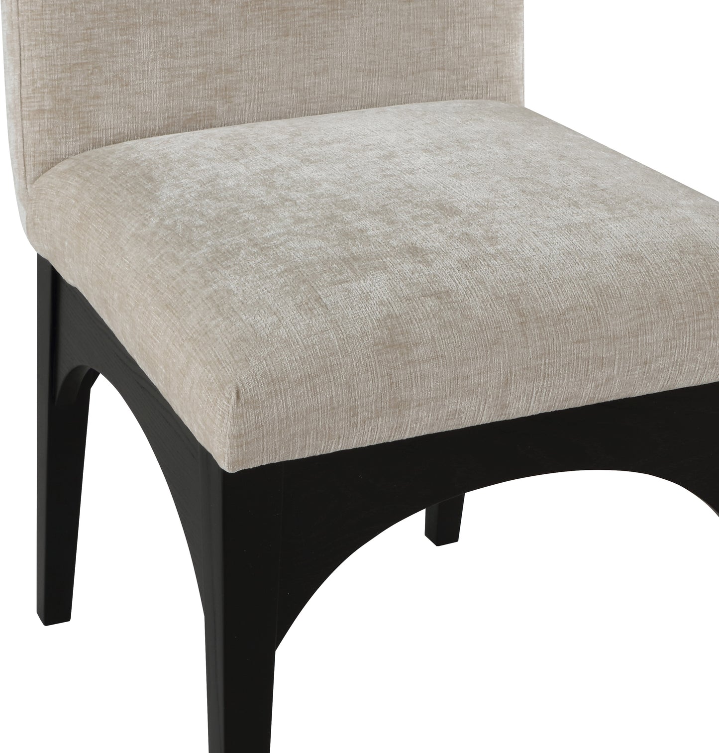 brielle beige chenille fabric dining chair sc