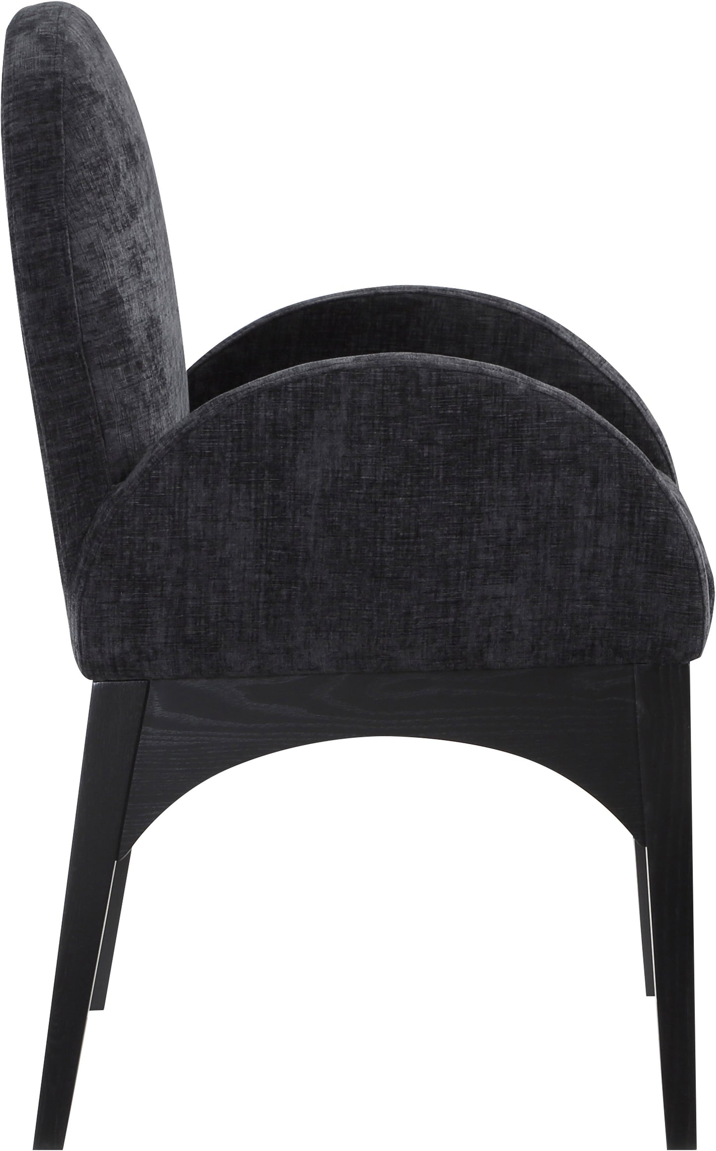 brielle black chenille fabric dining chair ac