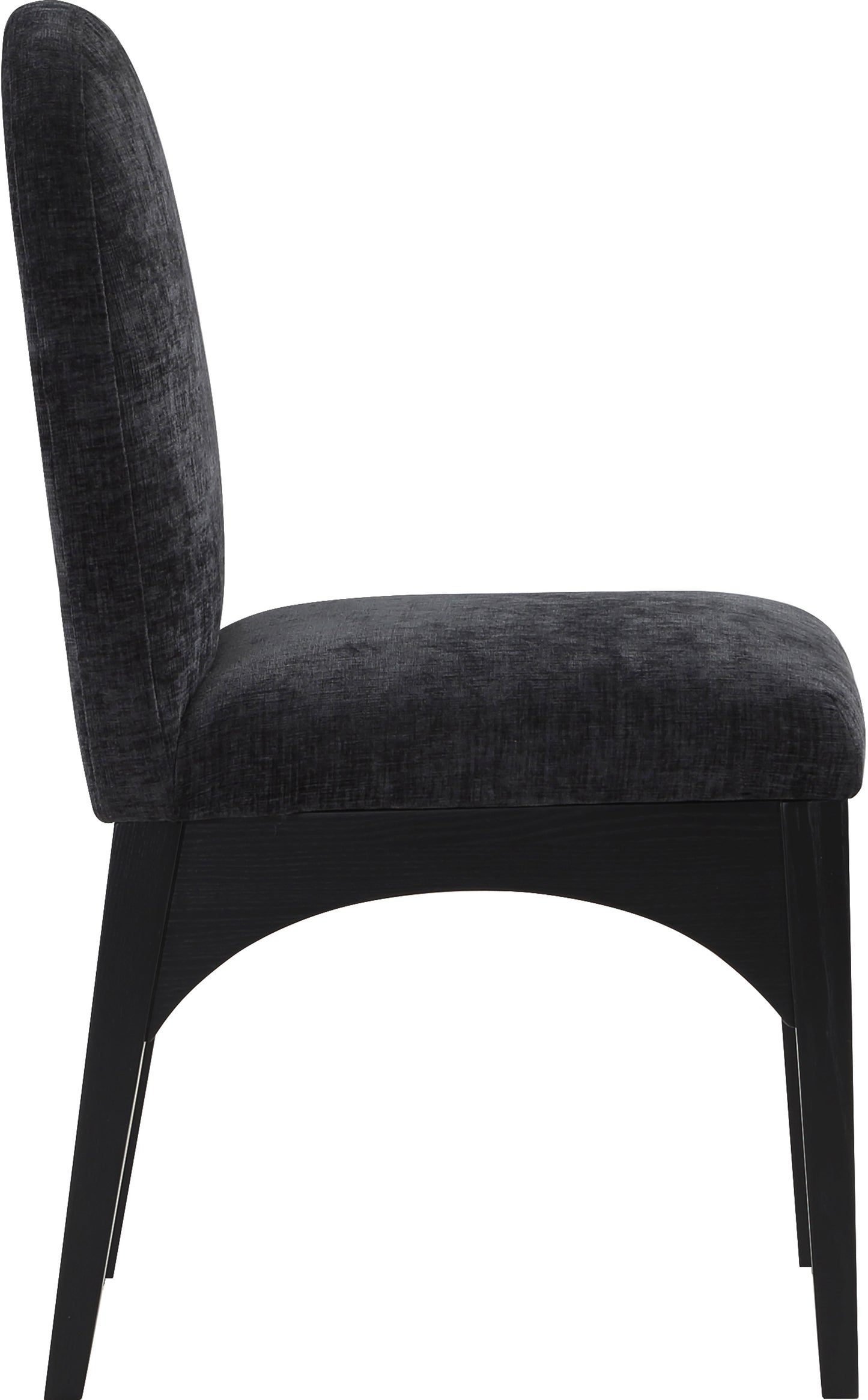 brielle black chenille fabric dining chair sc