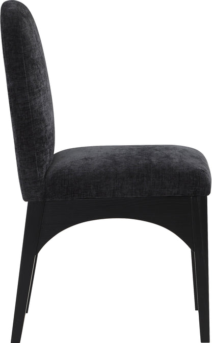 Brielle Black Chenille Fabric Dining Chair SC