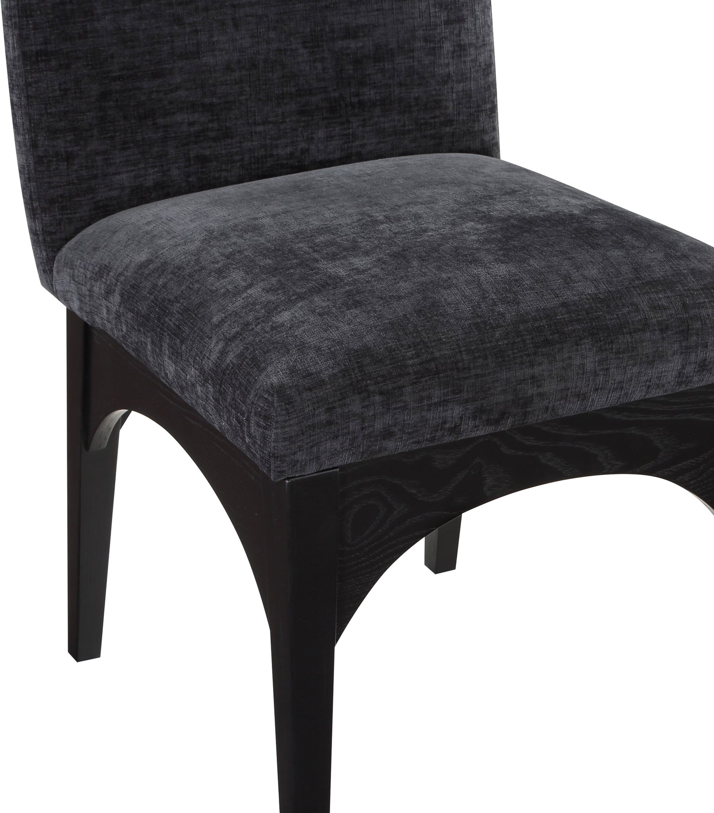 brielle black chenille fabric dining chair sc