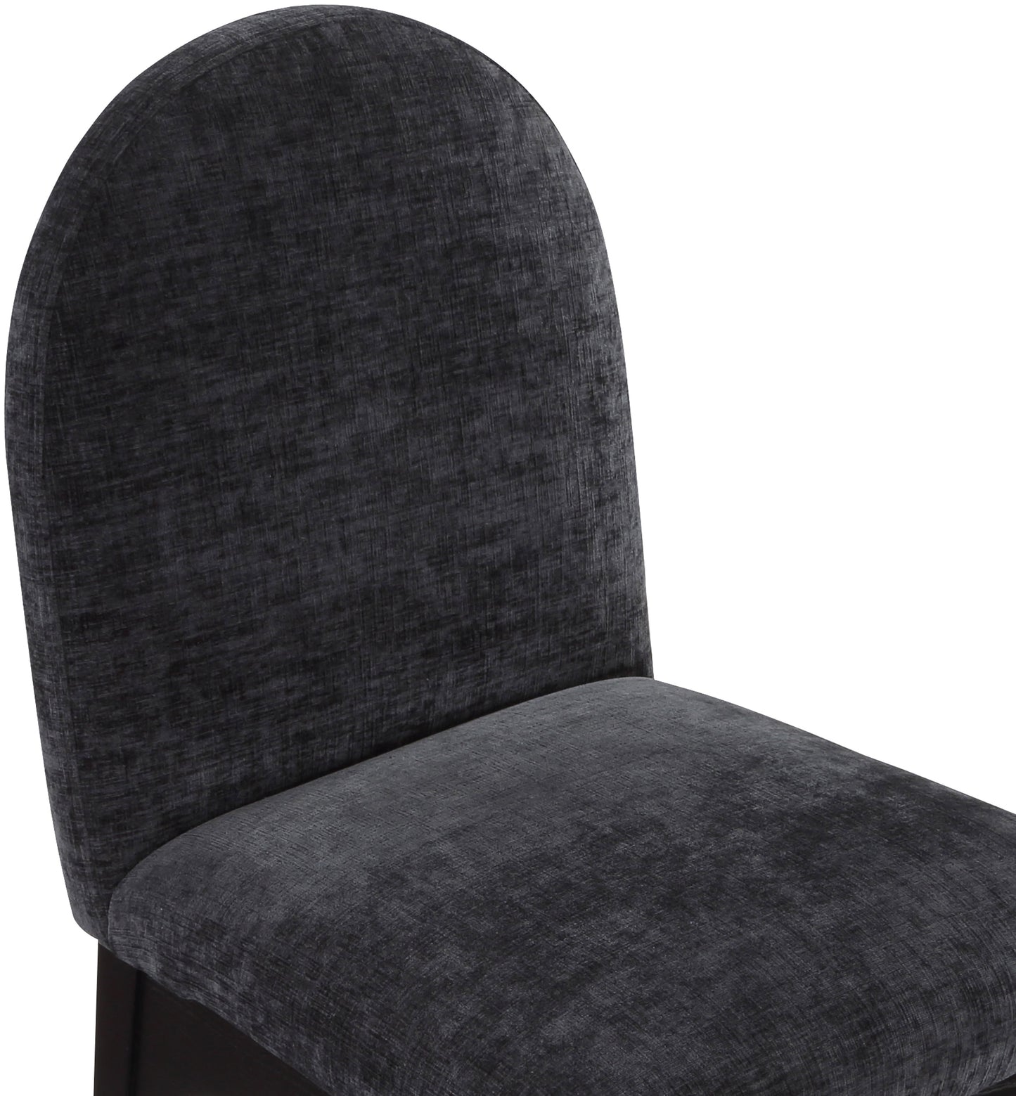 brielle black chenille fabric dining chair sc