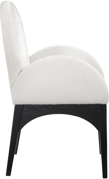 Brielle Cream Chenille Fabric Dining Chair AC