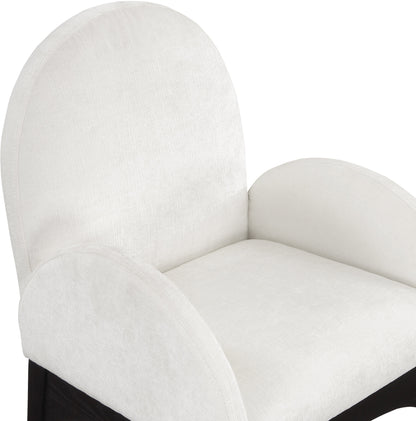 Brielle Cream Chenille Fabric Dining Chair AC