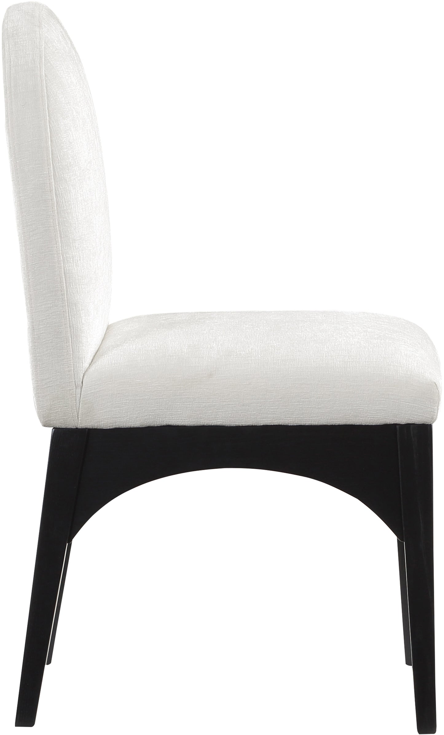 brielle cream chenille fabric dining chair sc