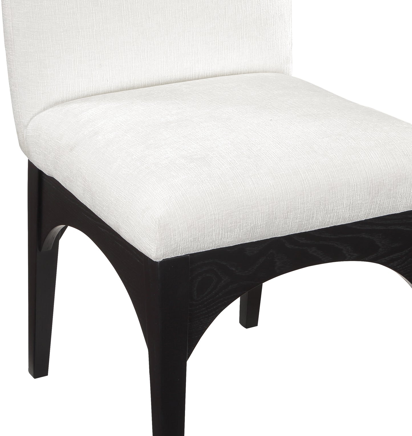 brielle cream chenille fabric dining chair sc