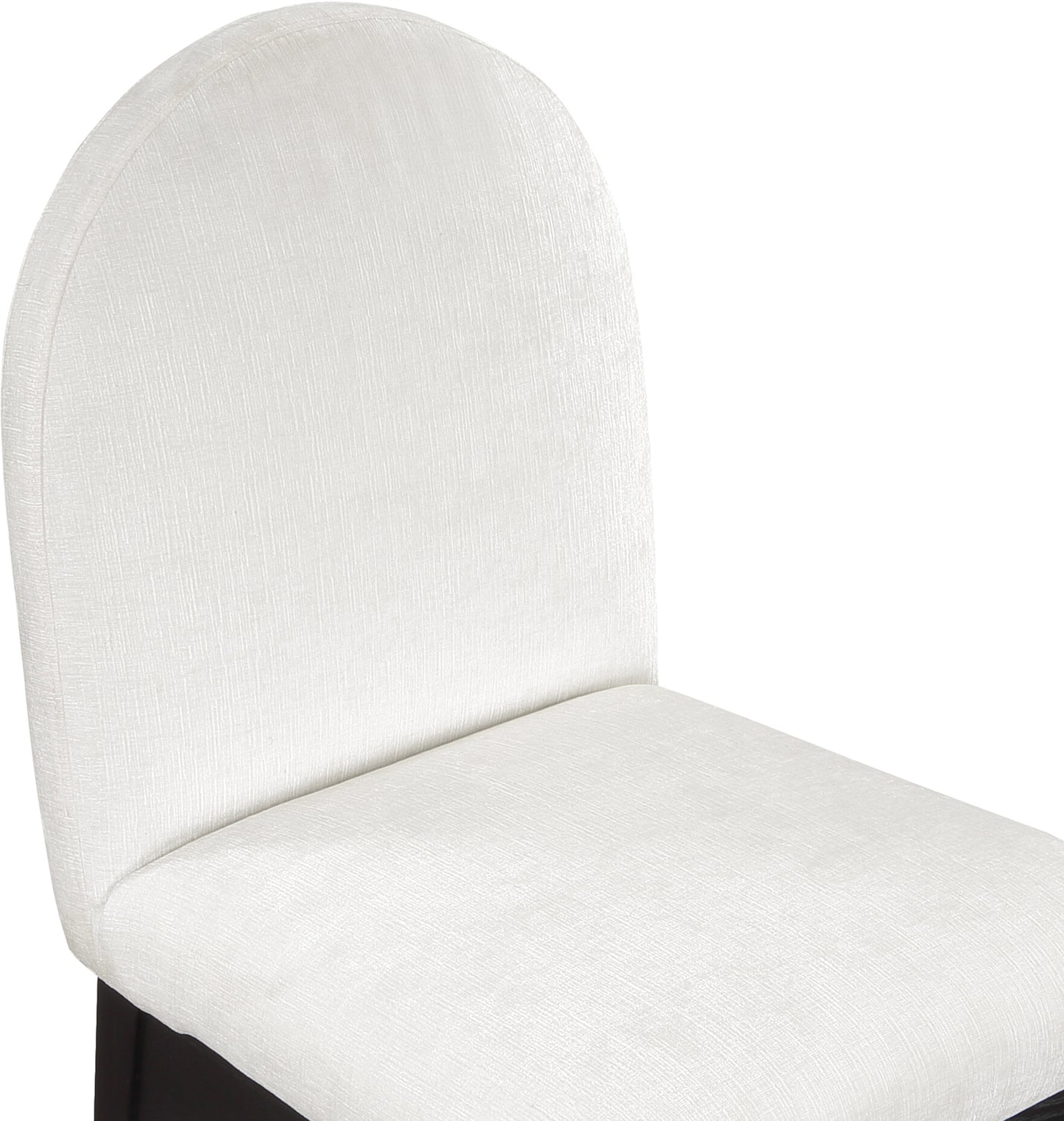 brielle cream chenille fabric dining chair sc