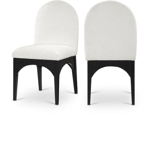 Sage Cream Chenille Fabric Upholstered Dining Side Chair, 1 Piece (Style 2)