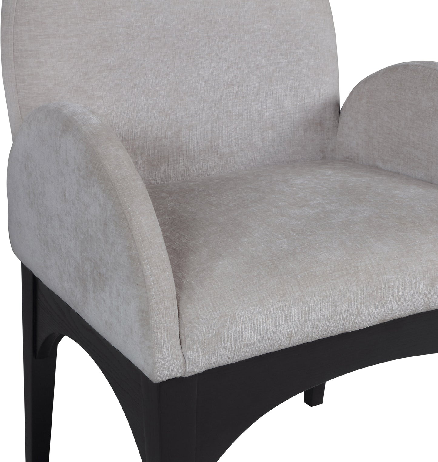 brielle grey chenille fabric dining chair ac