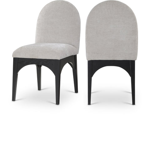 Sage Grey Chenille Fabric Upholstered Dining Side Chair, 1 Piece (Style 2)