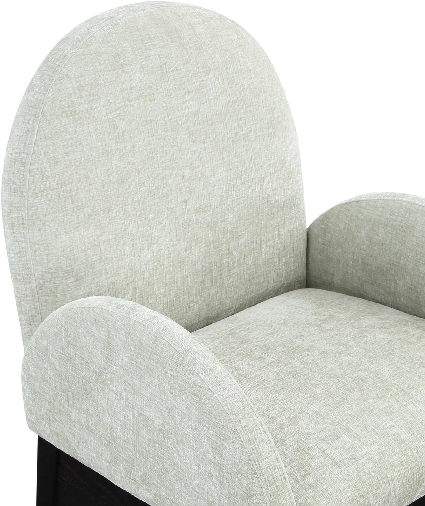 brielle mint chenille fabric dining chair ac