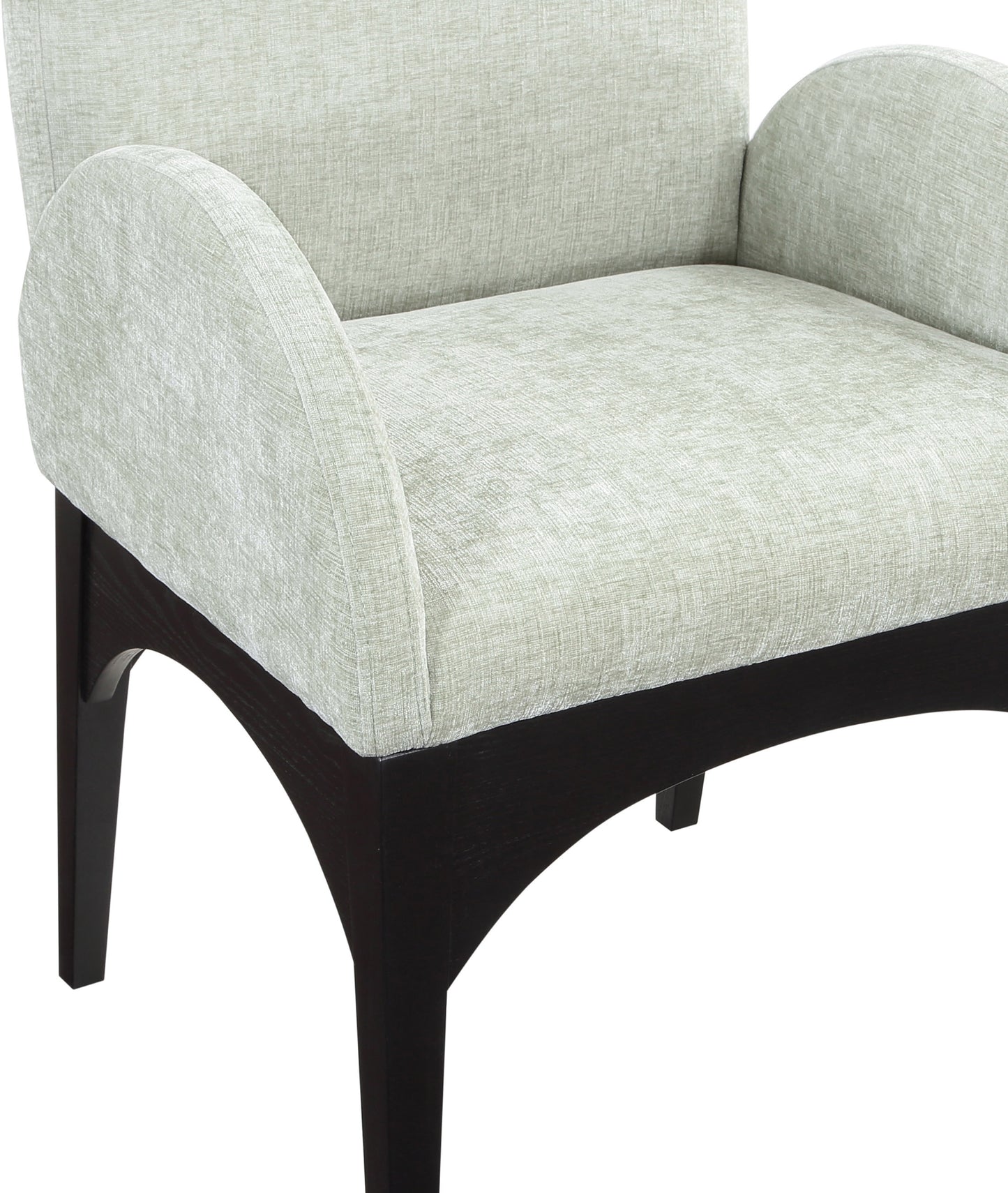 brielle mint chenille fabric dining chair ac