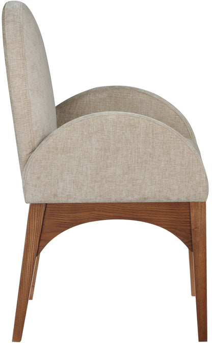 Brielle Beige Chenille Fabric Dining Chair AC