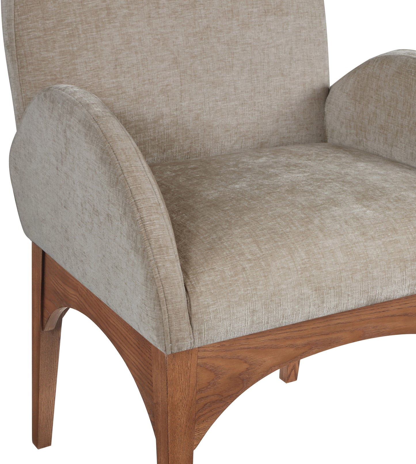 brielle beige chenille fabric dining chair ac