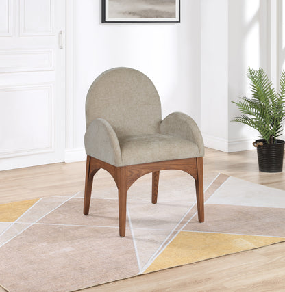 Brielle Beige Chenille Fabric Dining Chair AC