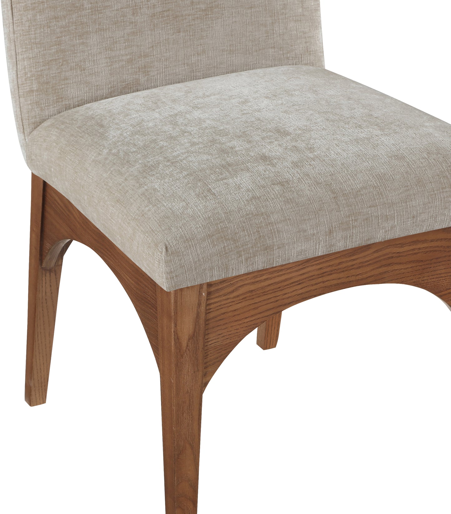 brielle beige chenille fabric dining chair sc