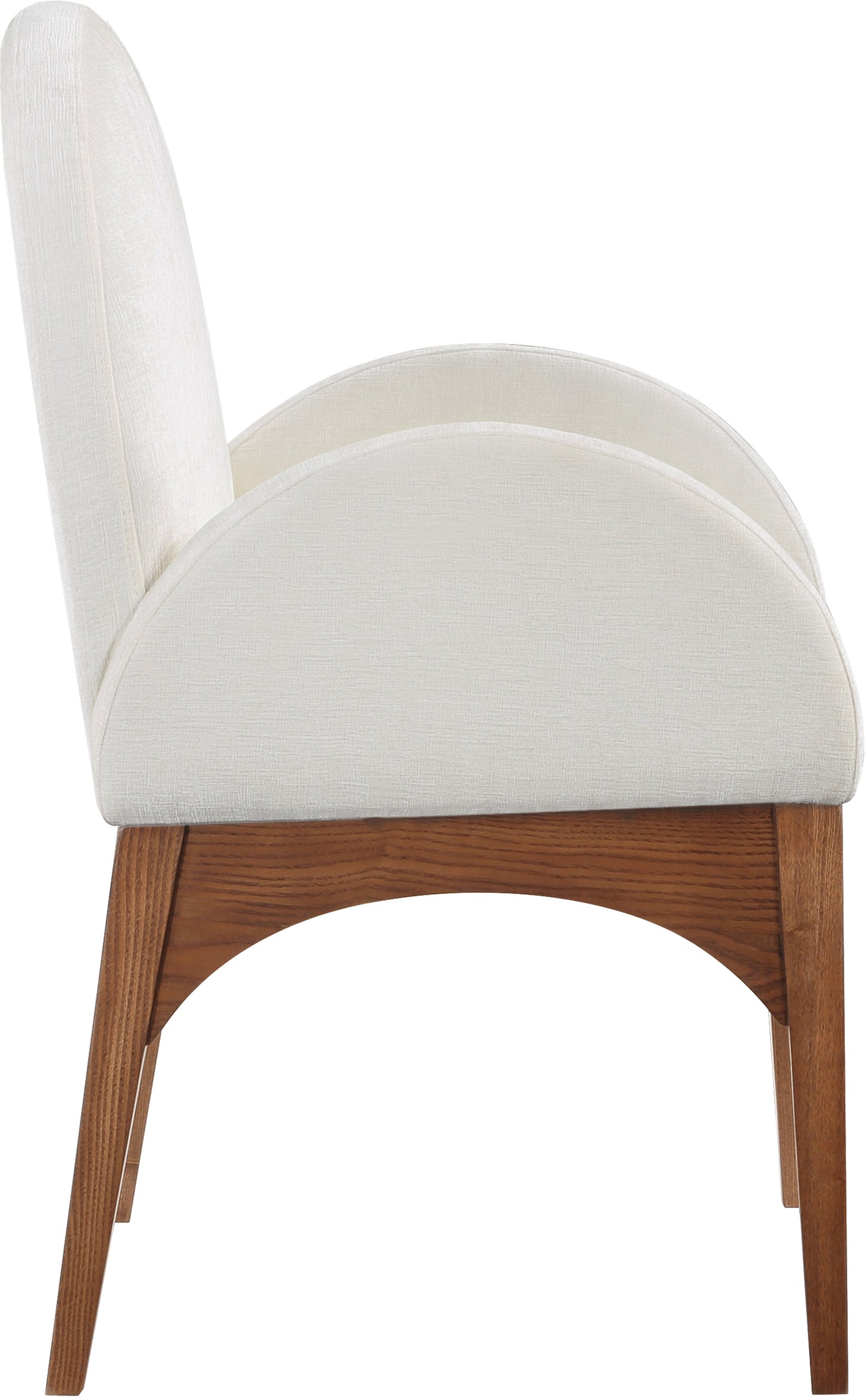 brielle cream chenille fabric dining chair ac