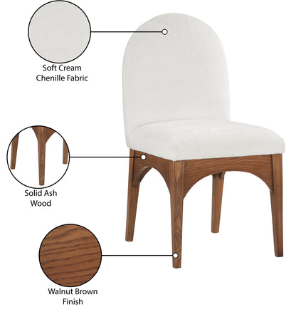 Brielle Cream Chenille Fabric Dining Chair SC