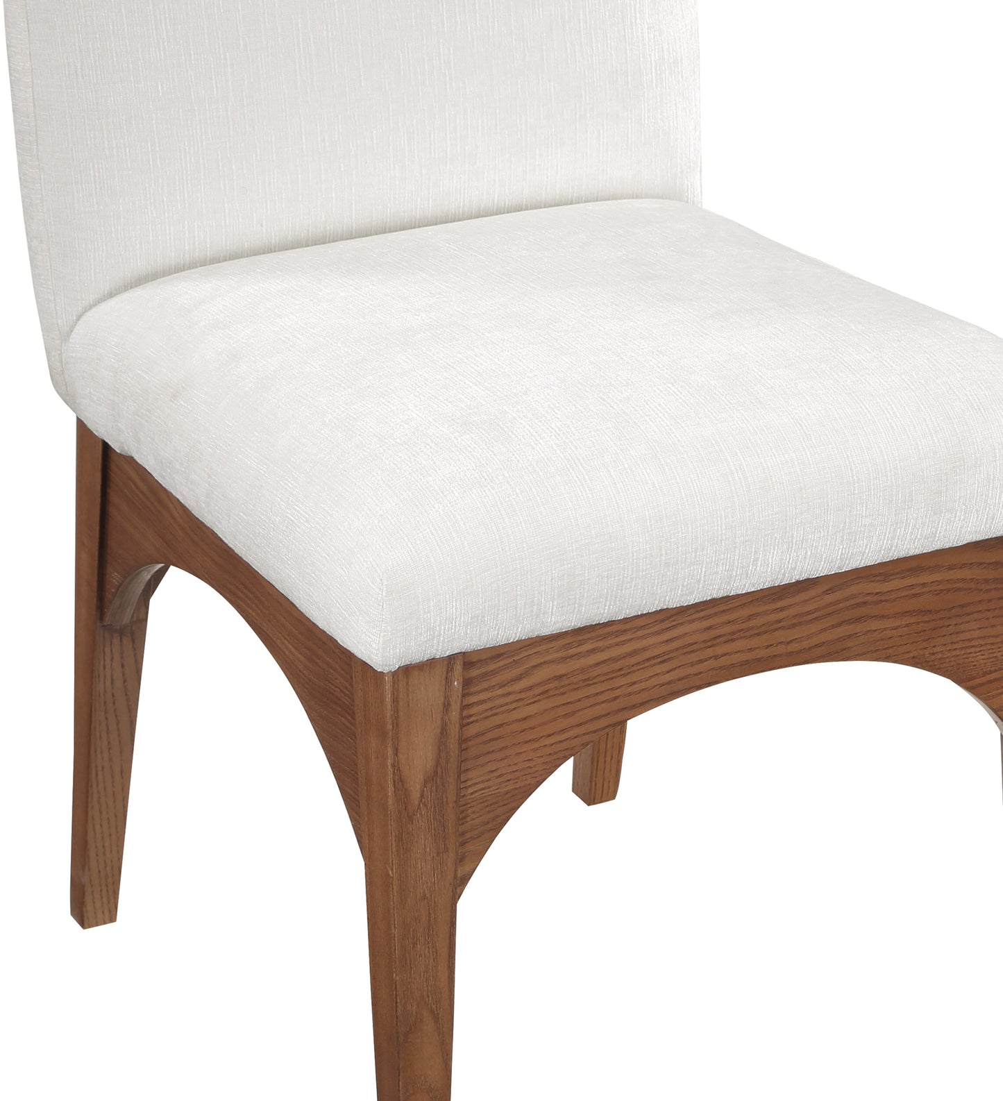 brielle cream chenille fabric dining chair sc