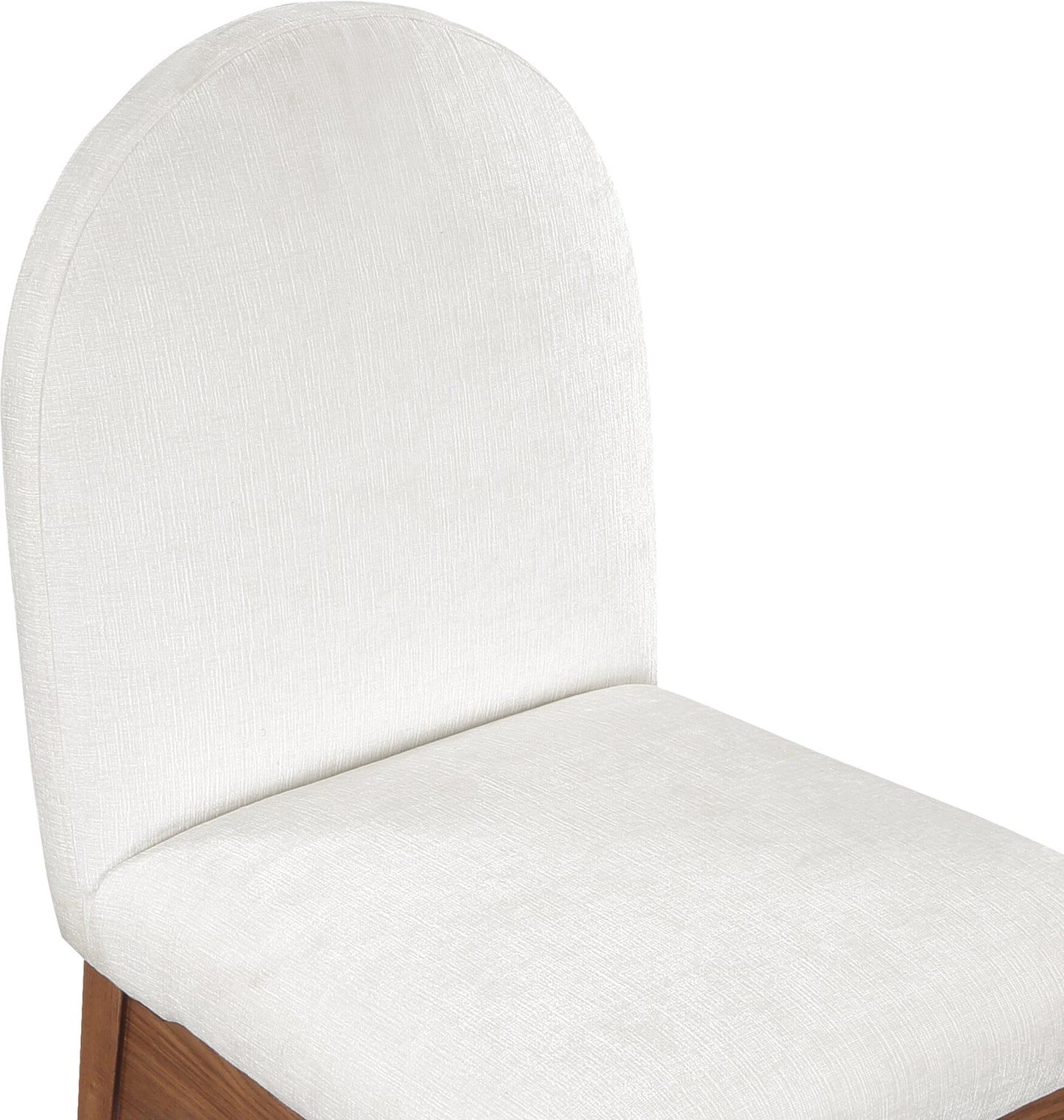 brielle cream chenille fabric dining chair sc