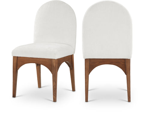 Sage Cream Chenille Fabric Upholstered Dining Side Chair, 1 Piece (Style 3)