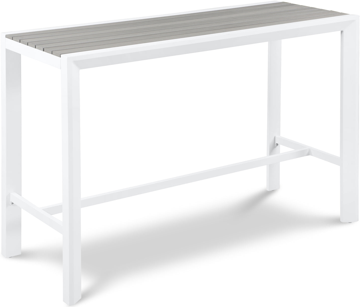 outdoor patio aluminum rectangle bar table