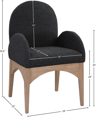 Brielle Black Boucle Fabric Dining Chair AC