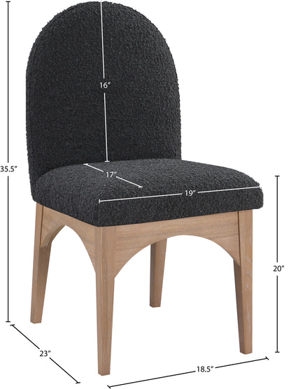 Brielle Black Boucle Fabric Dining Chair SC