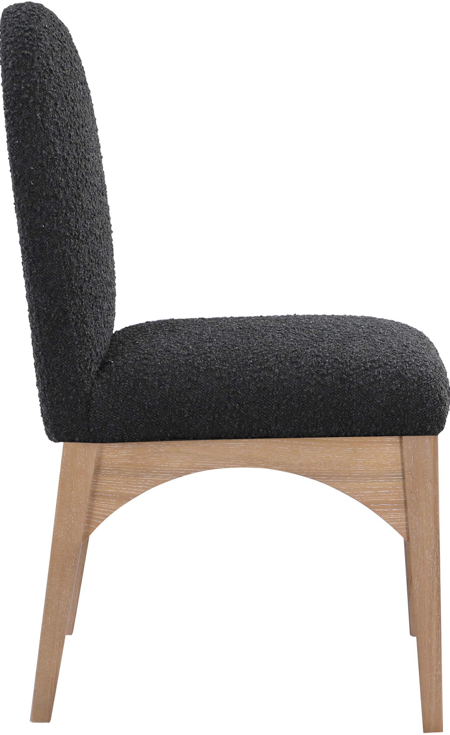 brielle black boucle fabric dining chair sc