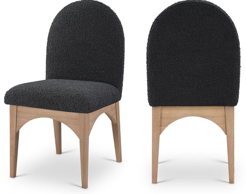 Sage Black Boucle Fabric Upholstered Dining Side Chair, 1 Piece