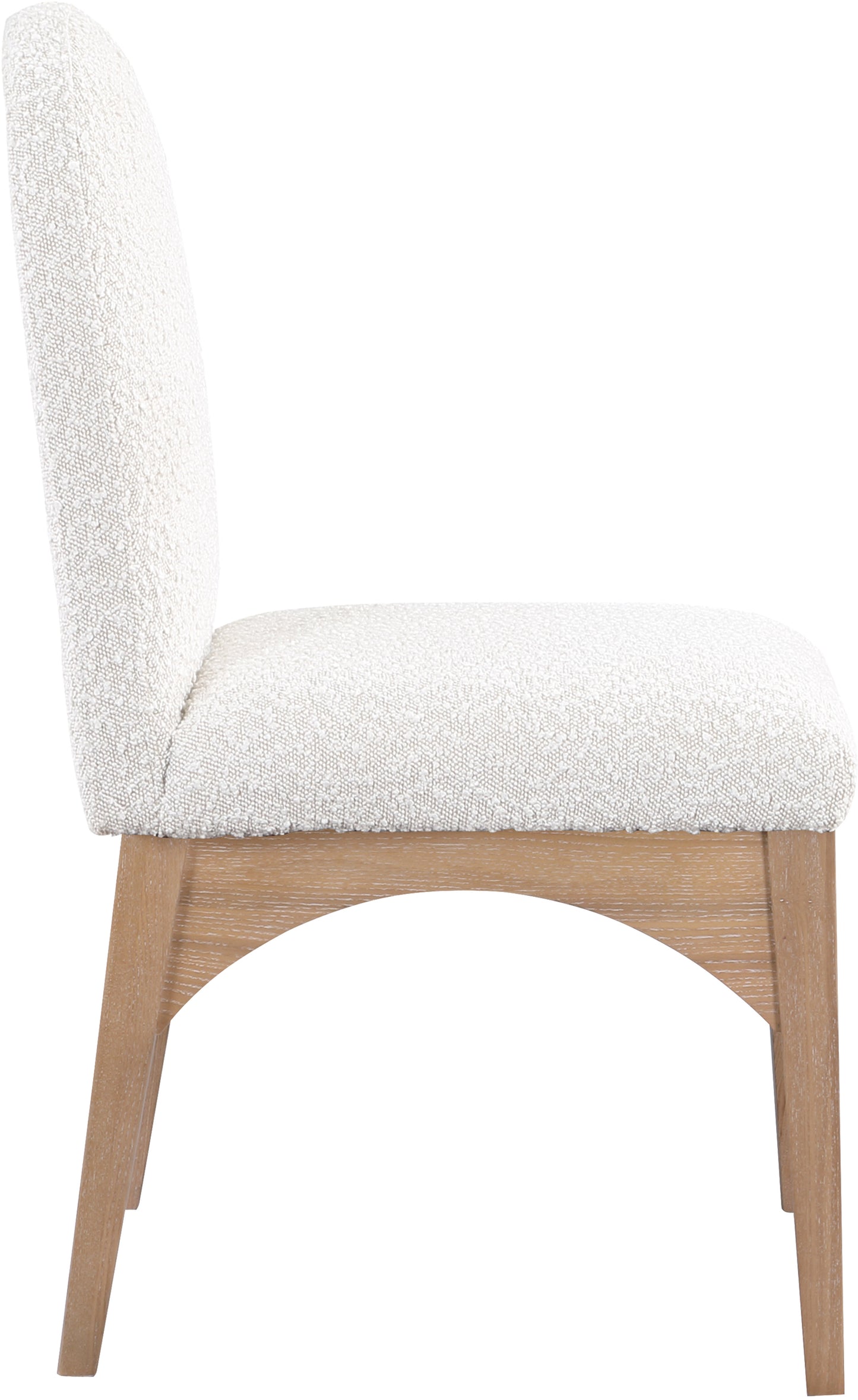 brielle cream boucle fabric dining chair sc