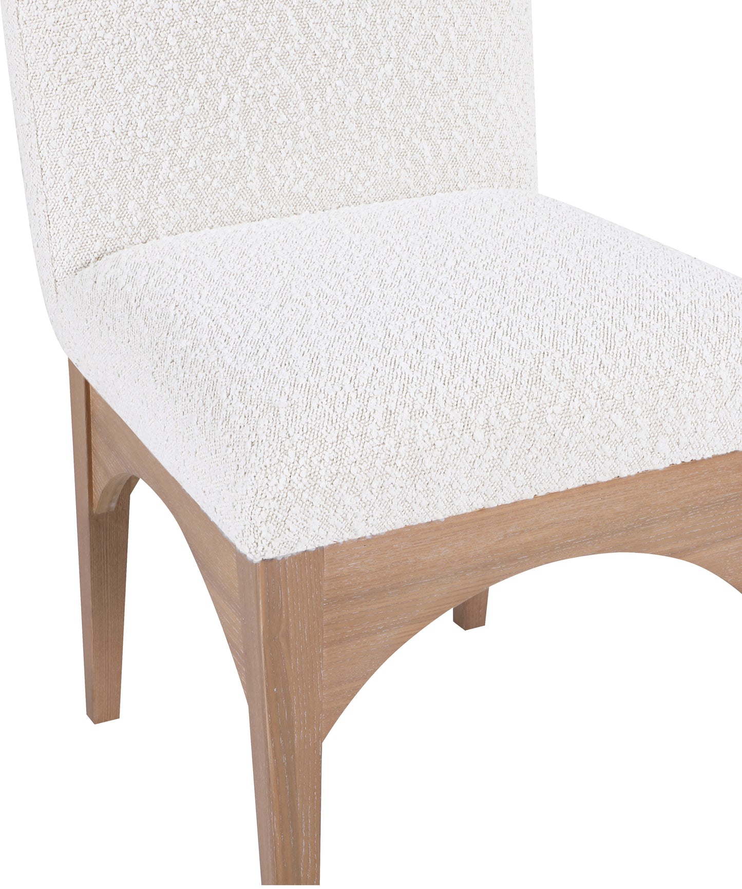 brielle cream boucle fabric dining chair sc