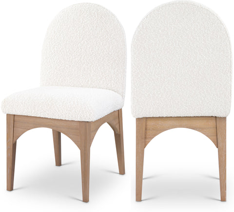Sage Cream Boucle Fabric Upholstered Dining Side Chair, 1 Piece
