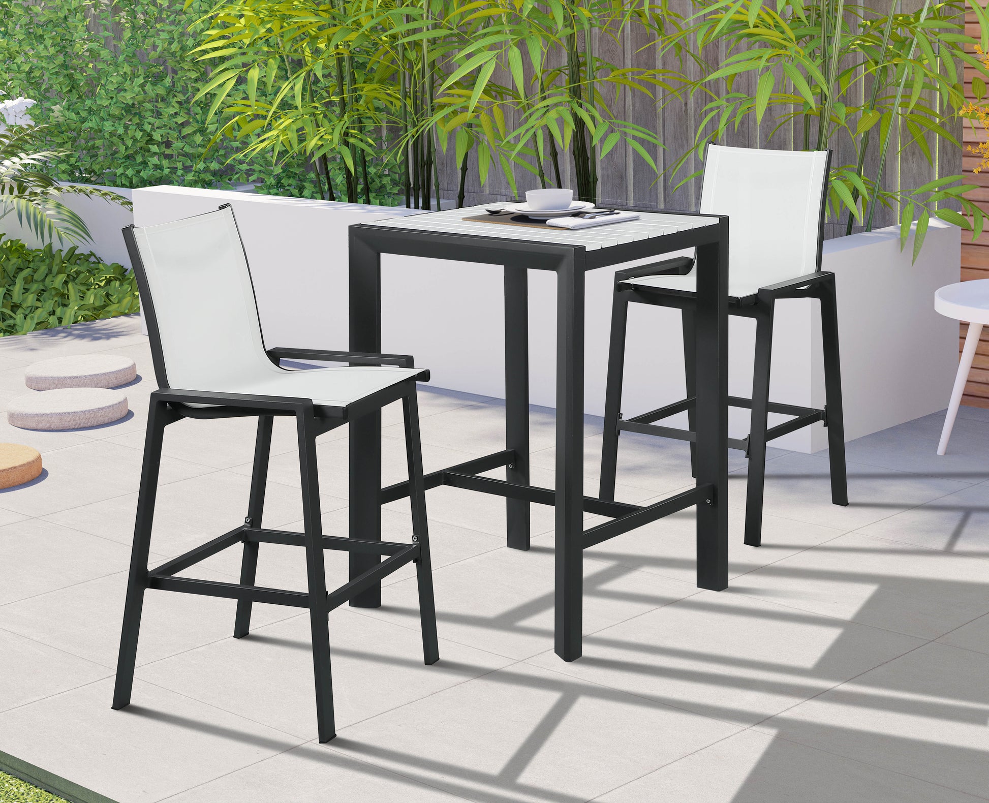 Outdoor Patio Aluminum Square Bar Table