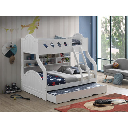 Brantley Grover Twin/Full Bunk Bed, White Finish