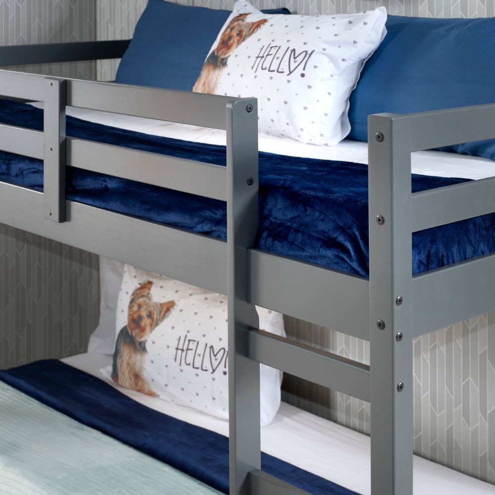 brax twin loft bed, gray finish