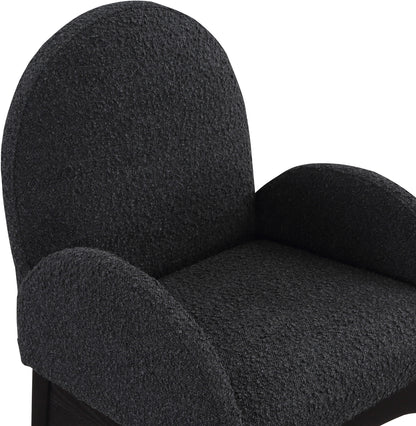 Brielle Black Boucle Fabric Dining Chair AC