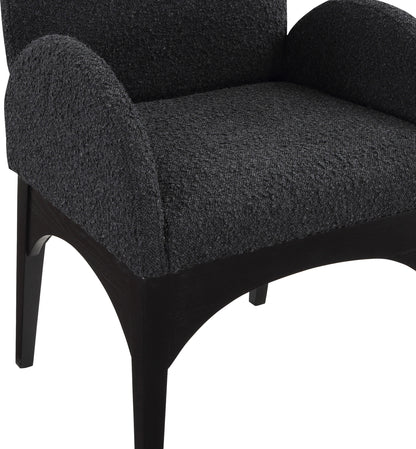 Brielle Black Boucle Fabric Dining Chair AC