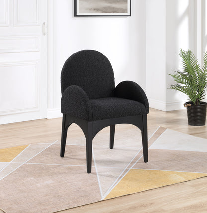 Brielle Black Boucle Fabric Dining Chair AC