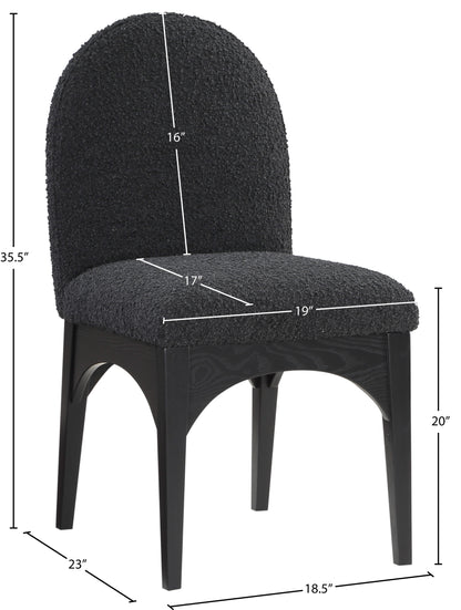 Brielle Black Boucle Fabric Dining Chair SC