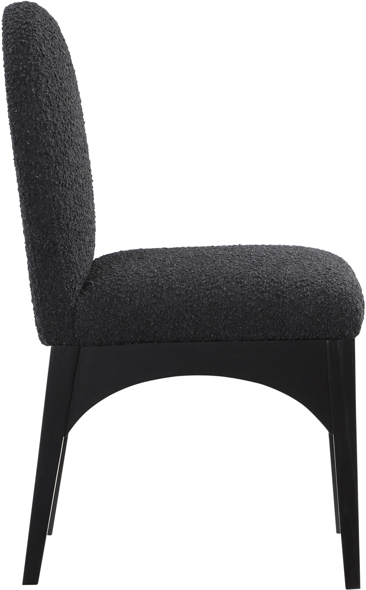 brielle black boucle fabric dining chair sc