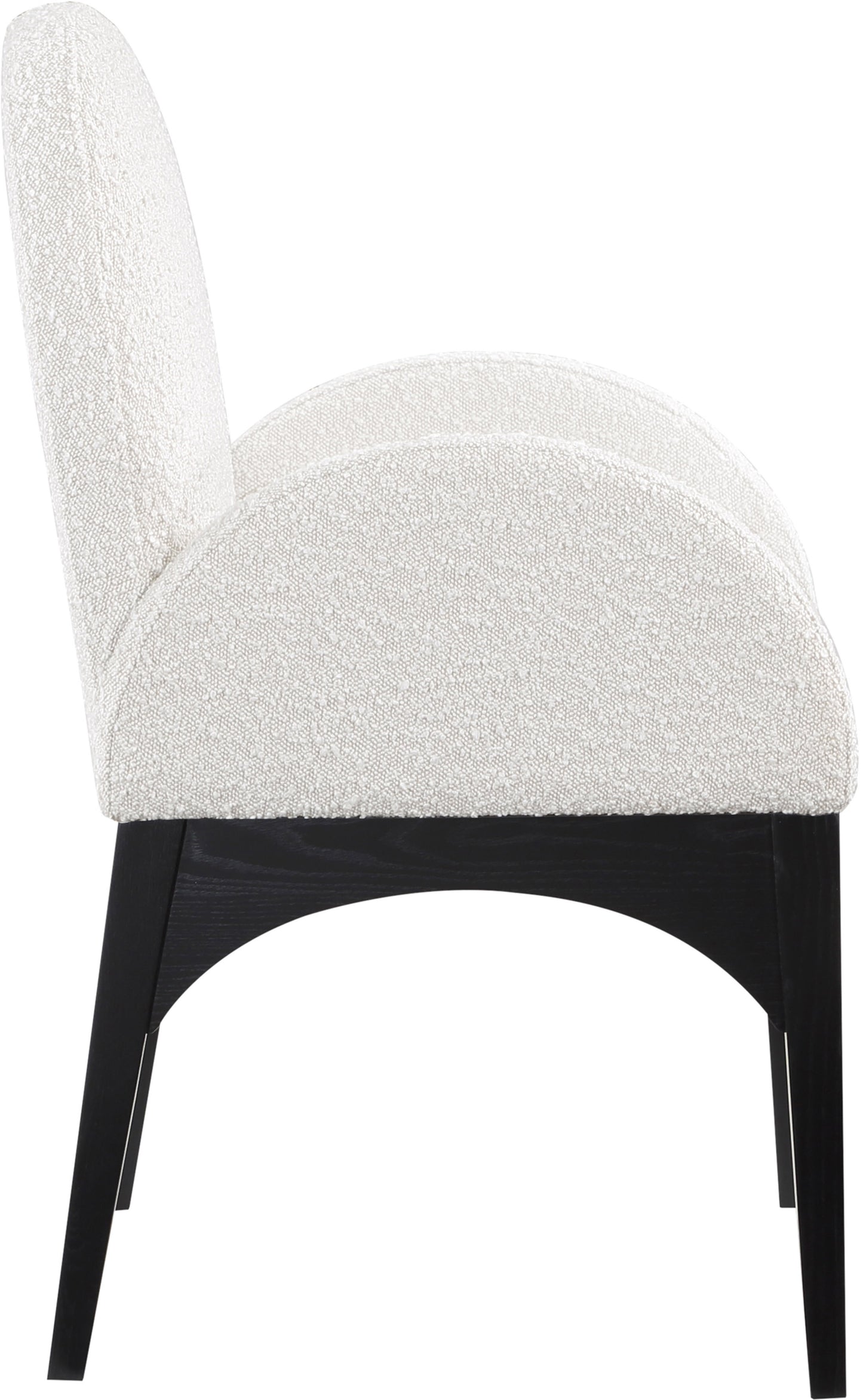 brielle cream boucle fabric dining chair ac